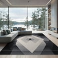 thumbnail image 2 of ODIKA 8'x10' Washable Area Rug Durable, Non-Slip Geometric Abstract Grid Contemporary Minimalist Grey Alfombras for Living Room, Under Sectional, Family, 2 of 7
