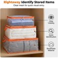 thumbnail image 6 of Large Heavy-Duty Thick Storage Bags, Durable Clear Moving Bags for Clothes, Stackable Foldable, 8 Sizes with Reinforced Handles for Bedroom College Dorm Home Organization, 6 of 13