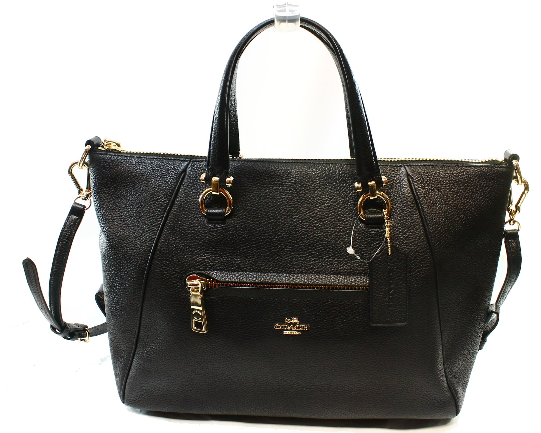 Coach NEW Black Pebble Leather Primrose Women&#39;s Satchel Bag Purse - www.semadata.org