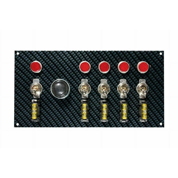 Moroso 74139 Gray/Black Fiber Design Switch Panel