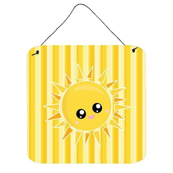 Sunshine Sun Face on Stripes Wall or Door Hanging Prints