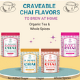 thumbnail image 6 of Leely Chai Decaf Rooibos Masala Chai, Loose Leaf. Herbal, naturally caffeine free. Organic Rooibos Tea with whole spices, Small Batch, Authentic Brew or Steep – 4 OZ, 20 Cups, 6 of 7