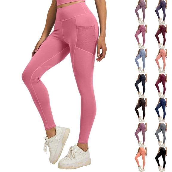 felwors Workout Leggings Pockets 25'' - High Waisted Gym Womens Yoga Pants Buttery Soft（Dark Purple， L）