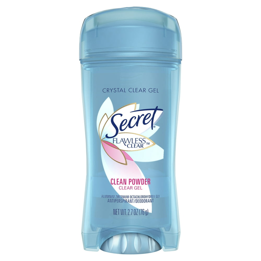 Secret Flawless Crystal Clear Gel Clean Powder Antiperspirant Deodorant