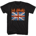 thumbnail image 1 of Def Leppard Leopard Flag Black Adult T-Shirt, 1 of 2