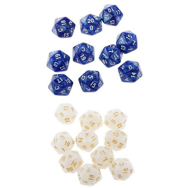 20 s de dados de mazmorras y dragones de dados de 20 poliédricos DND DD RPG