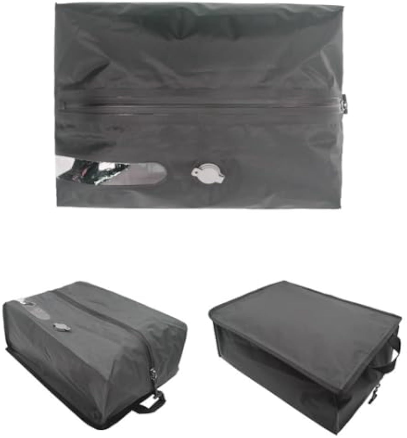 2packbag with Vacuum Bags for Suitcase, Travel Vacuum Bags with Pump Portable USB Electric Saver Backpack Storage Luggage Lightweight Air Compression Seal Packing Save Space(With window,No pump)