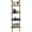 4-tiers Brown, variant on 4-Tier Industrial Ladder Shelf, White Marble Wood Open Storage Rack, Metal Frame Wall Mount Display Bookshelf for Bedroom Home Office
