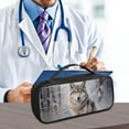 thumbnail image 5 of Jiueut Wolf Stethoscope Storage Bag Stethoscope Pouch Bag with Mesh Pocket Stethoscope Bag with Carrying Handle Stethoscope Case Organizer Storage Bag with Zipper, 5 of 7