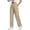 #04 Khaki 【Mix & Match: Stock Up on Your Favorite Colors】, variant on Women's Solid Loose Fit Casual Pants With Functional Pockets, Cotton Blend Soft Fabric Straight Leg Trousers For Work Office, Walking, Travel, Comfy Low Rise | TruBelle,Army Green L