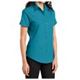 thumbnail image 5 of Yellow Rooster Womens Short Sleeve Easy Care Shirt Teal Green 3XL, 5 of 7