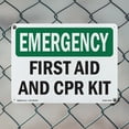thumbnail image 4 of First Aid And CPR Kit OSHA Emergency Aluminum Sign 10 Inch x 7 Inch - 10 Pack, 4 of 8
