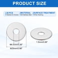 thumbnail image 2 of 20 Pcs M6.5 304 Stainless Steel Flat Washers 6.5mm ID 25mm OD 1.5mm Thick, Silver, 2 of 6