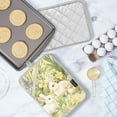 thumbnail image 5 of Yayeee Pot Holders Kitchen Heat Resistant with Pocket 7"x9.8" Cotton Oven Cooking Hot Pads, Yellow Floral Rabbit, 5 of 7