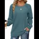thumbnail image 2 of Sudaderas para Mujer, Suéteres de Cuello Redondo con Mangas de Punto , Moda 2025 Azul Mar L, 2 of 8
