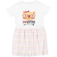 thumbnail image 3 of Inktastic Cat Lover I Love Kitties Girls Toddler Dress, 3 of 5