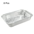 thumbnail image 3 of Uxcell 8.3" x 5.7" Aluminum Foil Pans, 27oz Disposable Trays Containers 8 Pack, 3 of 5