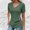 Army Green, variant on SEMPAI Women's Casual V-Neck Short Sleeve Button T-Shirt with Side Ruffle Summer Party