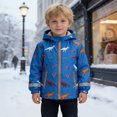 thumbnail image 2 of CAIVO Child Boys Girls Winter Coats Hooded Jacket Wear Kids Thicken Windproof Zipper Warm Outwear Long Sleeve Birthday Outerwear, 2 of 6