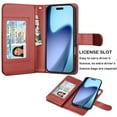 thumbnail image 3 of iPhone 17 Air Case,for iPhone 17 Air 6.5" Wallet Phone Case,Takfox PU Leather Magnetic Detachable Card Holders Shockproof Kickstand Protective [Flip Folio Cover] for iPhone 17 Air- Wine, 3 of 7
