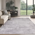 thumbnail image 1 of Alfombra de 203 x 254 cm, lavable, antideslizante, gris, suave pelo, 1 of 9