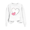 thumbnail image 4 of 2026 Womens Cute Valentines Outfits Long Sleeve Love Heart Graphic Sweatshirts Pullover Valentine's Crewneck Sweatshirt, 4 of 4
