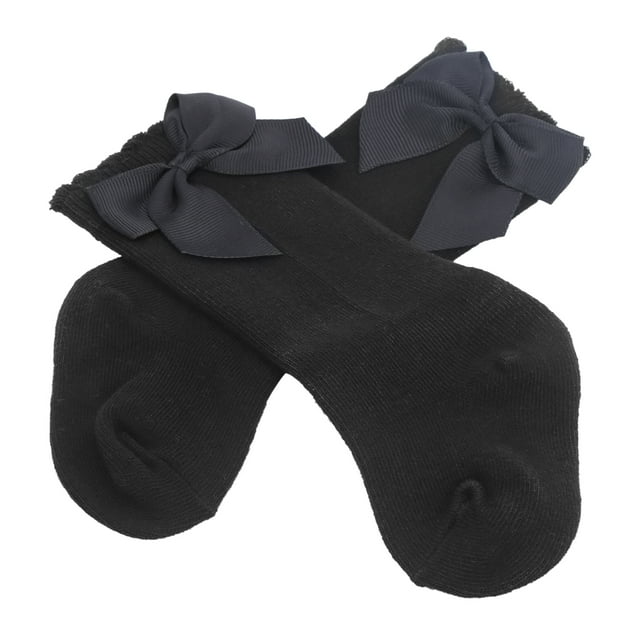 Infants Ruffled Socks, Comfortable Baby Girls Knee High Socks Bright Color Skin-friendly Soft For Birthday Parties Pink,Red,Black,Gray,White,Green