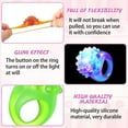 thumbnail image 2 of 4pcs Flashing Colorful Led Light Up Bumpy Jelly Rubber Rings Finger Toys, 2 of 5