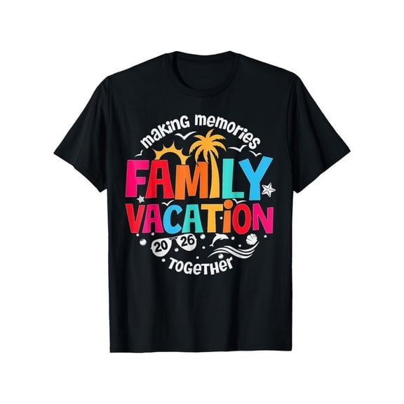 Family Vacation 2026 Making Memories Together T-Shirt, T-Shirt for Men Women Kids Youth, 180gsm, 100% Cotton