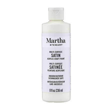 Martha Stewart Multi-Surface Acrylic Craft Paint, Satin Finish, Wedding Cake, 8 fl oz