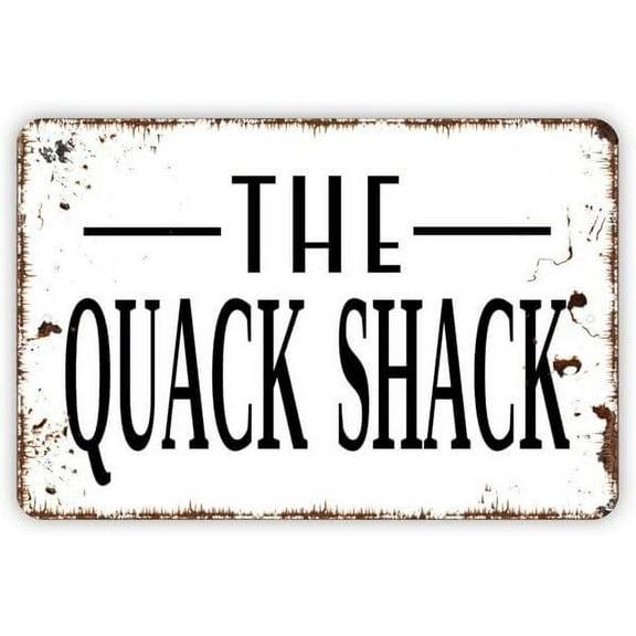 The Quack Shack Sign - Duck or Goose Metal Indoor or Outdoor Wall Metal Tin Sign 8x12 Inch