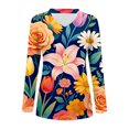 thumbnail image 5 of IMENGL Womens Long Sleeve Top Basic Fashion Spring Summer d V Neck Loose Casual Long Sleeve Shirts for Women,M-XXXL, 5 of 7