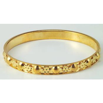 Gypsy Thin Gold Studded Bangle Bracelet