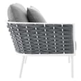 thumbnail image 5 of Modway Stance 9 Piece Aluminum Outdoor Patio Aluminum Sectional Sofa Set in White Gray, 5 of 10