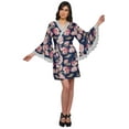 thumbnail image 2 of Moomaya Peignoir en Coton pour Femmes Robe de Chambre Imprimée Courte Peignoir de Douche Nuptiale, 2 of 6