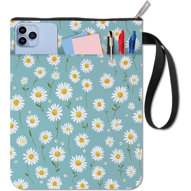 Funda protectora para libros Daisy Book Covers con cremallera, 28 x 22 cm (11 x 8,7 pulgadas).