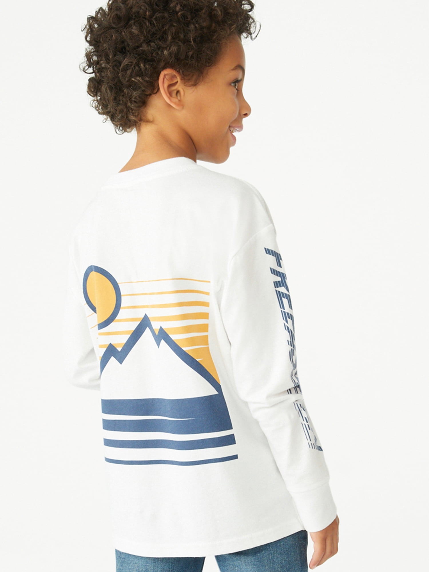 Free Assembly Boys Long Sleeve Graphic T-Shirt, 2-Pack, Sizes 4-18