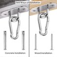 thumbnail image 2 of Heavy Duty Hammock Swing Chair - Stainless Steel 180° Swivel Hammock Hook for Concrete Wood Set, 2 of 5