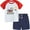 Red Excavator, variant on ATAIKU 2-7T Boys Summer Pajamas Sets T-shirt + Shorts 100% Cotton Pjs for Toddler - Dinosaur
