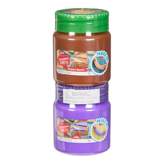 Creative Chefs Jar of Peanut Butter and Jelly with Make-It Mix Play Sand, Ages 3 