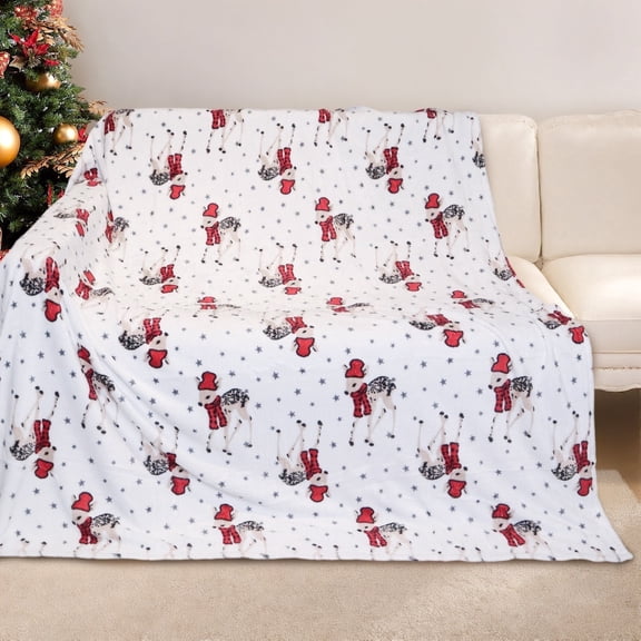 GOGREEN Cozy Blanket Printed Blanket Throw Christmas Blanket - 300 GSM Fleece Blanket Throw Size Blanket for Home Decoration, Ultra Soft Blanket Microfiber Throw Blanket (Throw - 50" x 60")