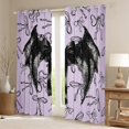 thumbnail image 2 of Feelyou Magic Angel Wing Curtains Pack of 2 (42x84 Each) for Girl, Purple Princess Bowknot Curtains Blackout, Fairy Tale Theme Bedroom Curtains, Black Out Curtains Decor, 2 of 6