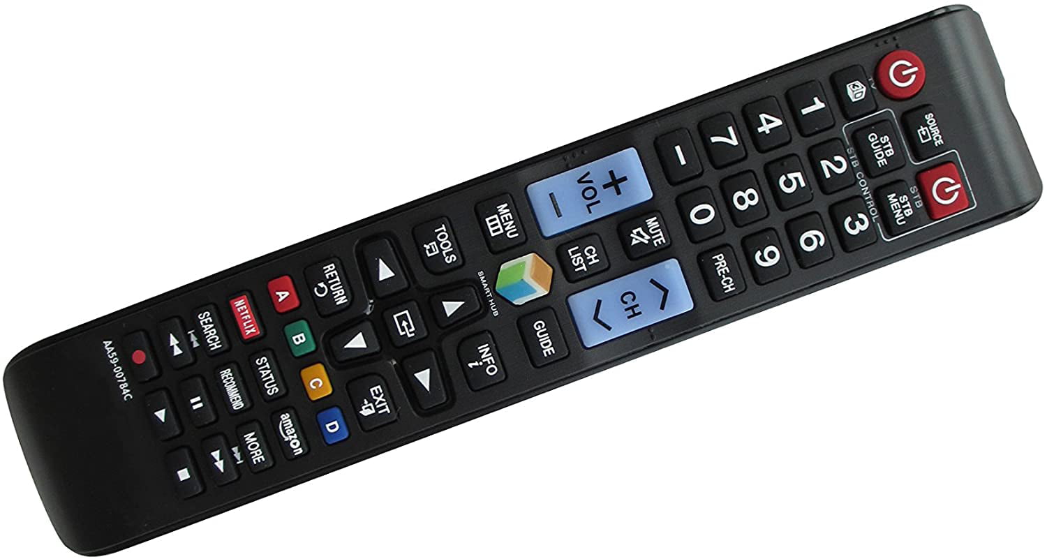 HCDZ Replacement Remote Control with Netflix  Buttons for Samsung PN51F4500AF UN19F4000AF UN29F4000AF UN40F7500AKXZL UN40F7500AHXPA UN75F8000AFXZA Smart 3D LED HDTV TV