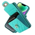 thumbnail image 2 of Nalacover Crossbody Wallet Case for iPhone 15 Plus, [6 Card Slots] Leather Purse Phone Case Luxury Buckle Closure Card Holder Shoulder Strap Handbag Case Women For iPhone 15 Plus, Green, 2 of 11