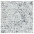 thumbnail image 2 of SAFAVIEH Abstract Emelly Floral Area Rug, Ivory/Black, 6' x 6' Square, 2 of 10
