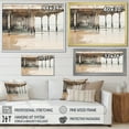 thumbnail image 4 of Designart "Minimalistic Beige Pier On The Horizon I" Coastal Pier Wall Art Prints, 4 of 7