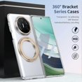 thumbnail image 5 of For Huawei Mate X5 Case Magnetic Kickstand Clear PC Phone Cover with HD Screen Film - Black, 5 of 5