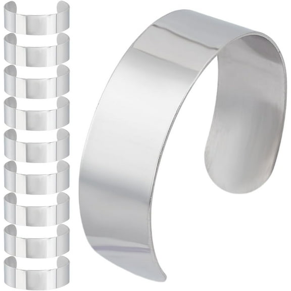 Bracelet Blanks Stainless Steel Blank Bracelet Cuff Bangle Bracelet for DIY Jewelry Making Customizing Bangle Handmade Bracelets Blanks for Making Presents Stamping Jewelry