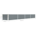 thumbnail image 4 of vidaXL Garden Raised Bed Galvanised Steel 320x40x45 cm Grey, 4 of 4