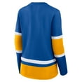 thumbnail image 3 of Women's Fanatics Blue St. Louis Blues Prime Time Lace-Up Long Sleeve T-Shirt, 3 of 3